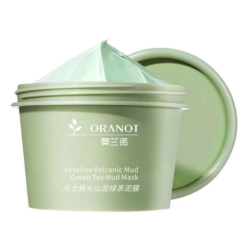 oranot奥兰诺旗舰店凡士林火山泥绿茶深层清洁面膜涂抹式泥膜毛孔收缩控油去黑头粉刺3