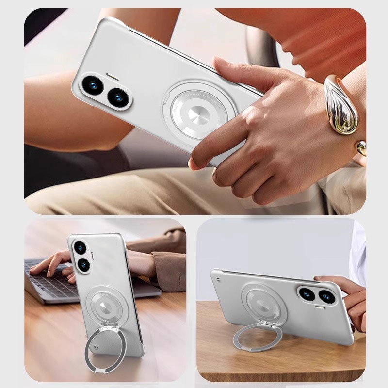 360度旋转支架适用红米Turbo4Pro手机壳新款Redmiturbo4pro超薄无边框xmtrubo4散热防摔por保护套磁吸支点壳 - 图1