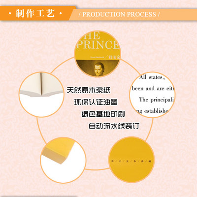 正版君主论英文版the Prince 君主论马基雅维英文全本典藏无删减拿破仑的枕边书世界名著初中生高中生课外书籍外国文学小说 虎窝淘