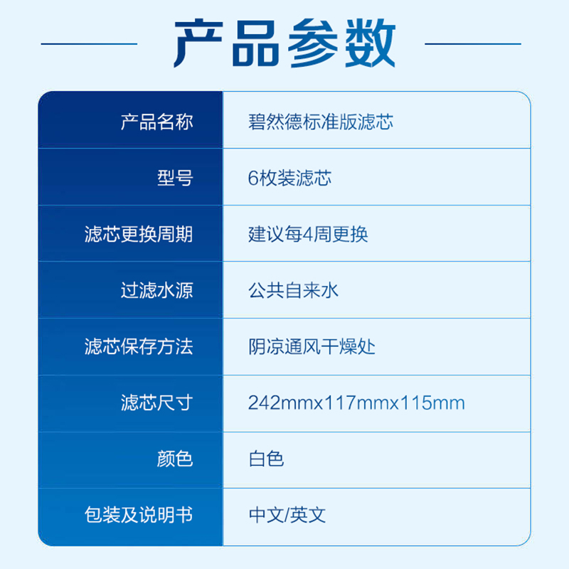 碧然德德国进口滤芯滤水壶净水器家用净水壶Maxtra二代滤芯-图2