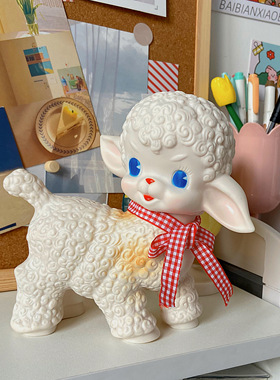 番茄森森昭和小羊可爱风送丝摆件
