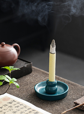 艾灸香炉插艾条专用底座艾草驱蚊神器香薰托盘陶瓷家用艾柱固定架
