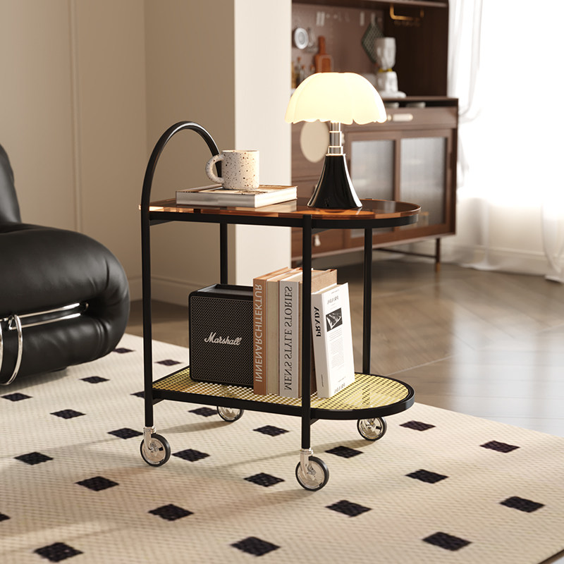 轻奢创意沙发边小茶几边柜小桌子 欧调水云间角几/边几