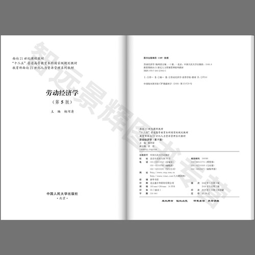劳动经济学 第5版 面向21世纪人力资源管理系列教材 杨河清 中国人民大学出版社 9787300259635 - 图0
