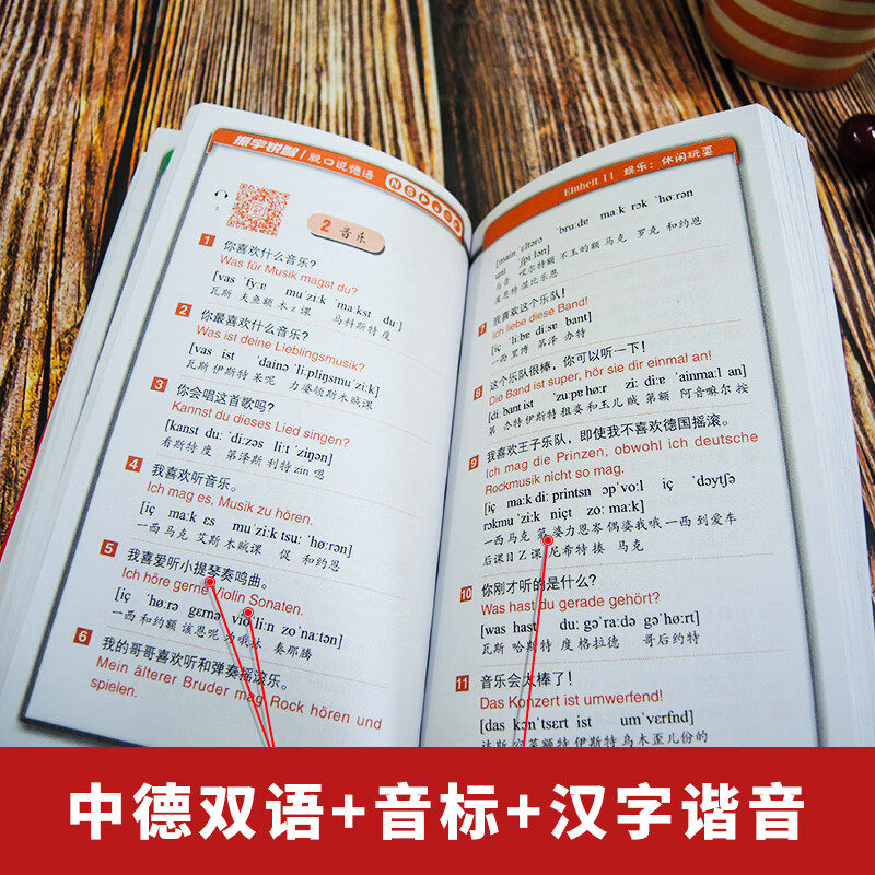 脱口说德语 德语入门自学教材 零基础学习德语词汇句子单词书籍 零起点德语入门自学教程