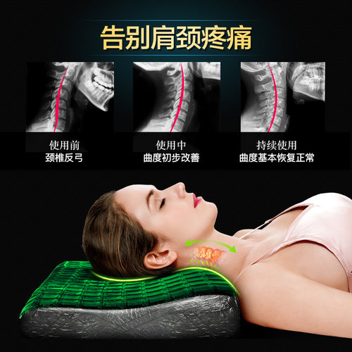 凝胶枕头修复睡觉专用太空记忆棉枕芯颈椎枕助睡眠防落硅胶护颈枕 - 图2