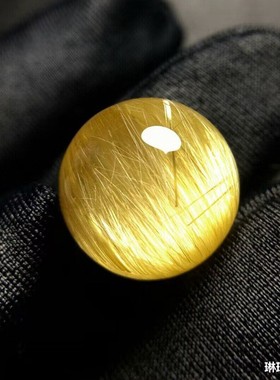 天然水晶巴西金发晶散珠男女款钛晶单珠情侣款招财金发晶手链