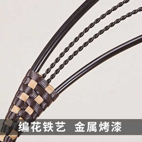 小藤椅子靠背椅儿童单人椅休闲竹椅家用藤编椅手工编织椅藤椅凳子 - 图2