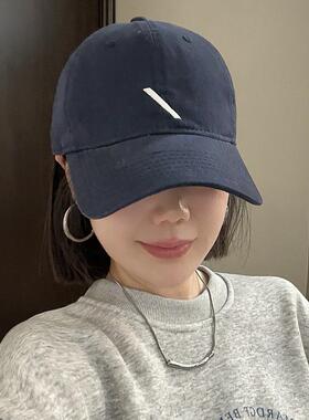 韩版休闲刺绣斜杠棒球帽子
