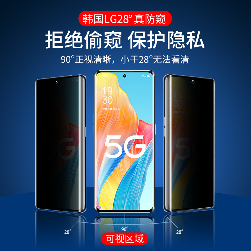 适用oppoA1pro手机膜a1pro防窥膜alpro钢化水凝膜全屏oppo曲面防窥啊1por全胶保护opa软膜a一pr0防偷窥oppa贴-图1