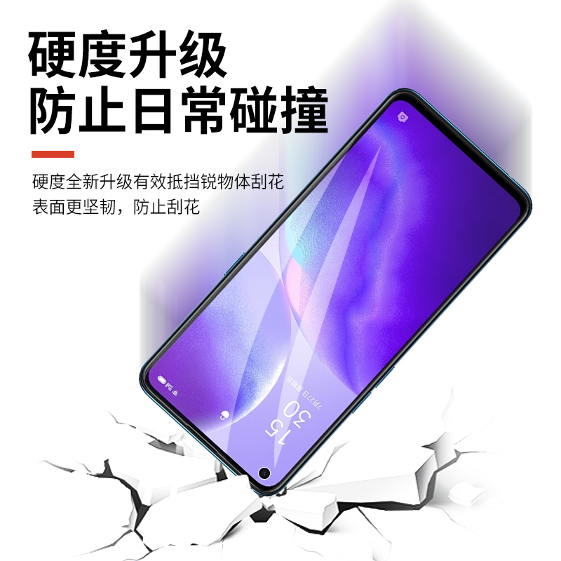 适用OPPOReno5钢化膜OPPOReno5k手机膜0pp0reno5k5g新款reno55g全屏poopreno防蓝光oppo原装opporeon保护膜5g - 图1