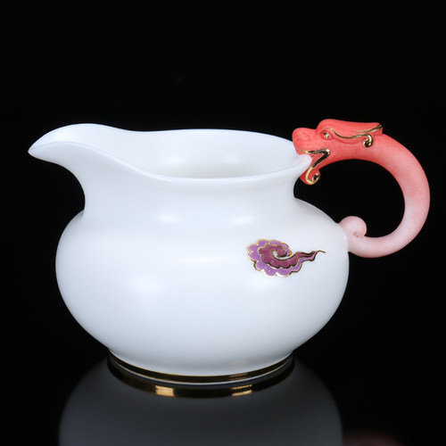 甲盏窑 李甲栈白瓷茶具茶壶茶杯茶具套装功夫茶具整套 彩金 - 图2