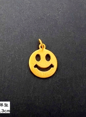 特价高品质越南沙金项链小吊坠女铜镀黄金色单坠子宝宝款久不掉色