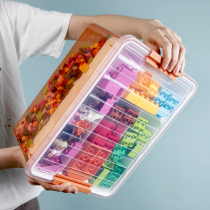 Lego containing box building block childrens toy containing box for small grain classification and transparent finishing box deity