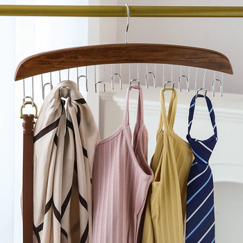 ໄມ້ແຂງຄື່ນ hanger underwear sling hanger wardrobe multi-functional hat hook storage artifact rack ໄມ້ຫ້ອຍ