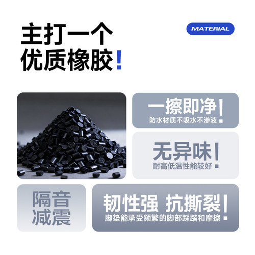 适用台铃超能S苍穹EB电动车专用橡胶脚垫加厚防滑脚踏垫改装配件 - 图1