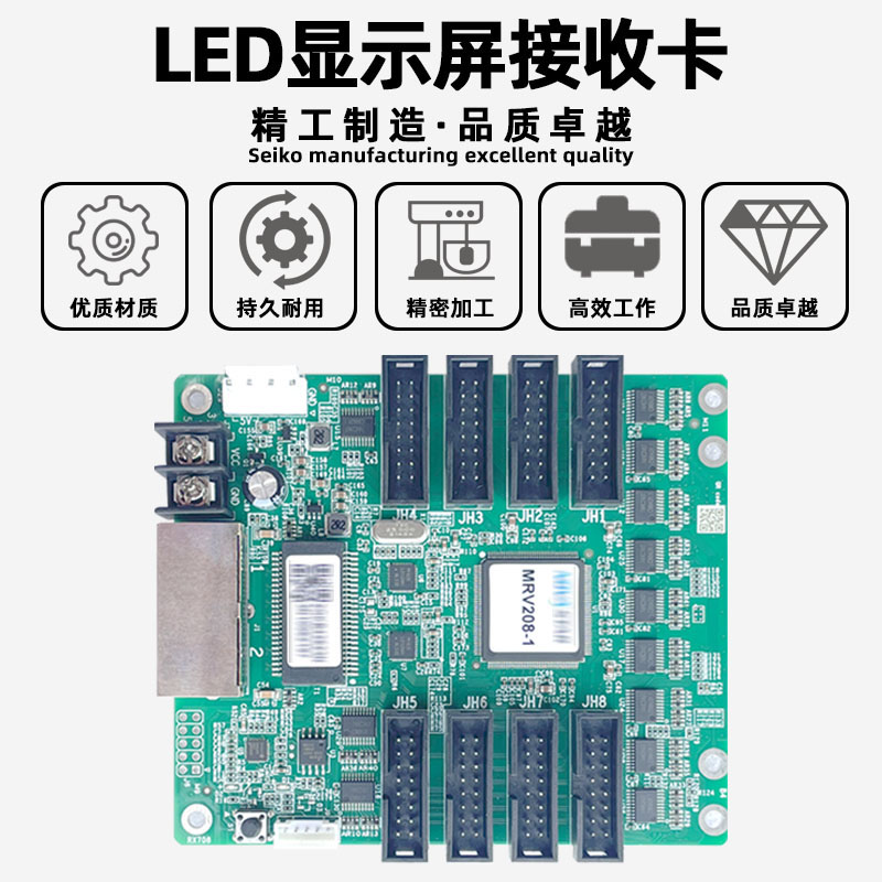 诺瓦MRV208-1全彩大屏幕led显示屏接收卡室内电子屏广告屏控制卡-图2