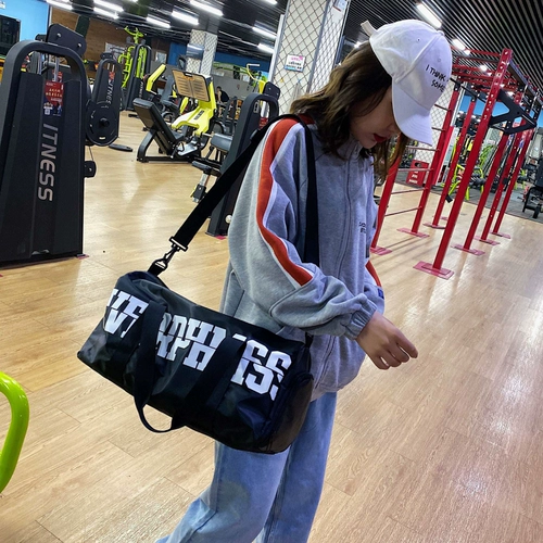 Спортивная сумка, сумка через плечо с разделителями для тренировок, вместительная и большая сумка для путешествий, в корейском стиле, популярно в интернете