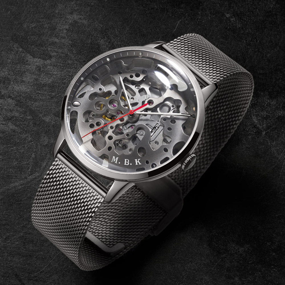 欧美进口mbk男士夜光全自动机械表 burei国产腕表