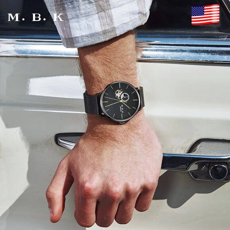 欧美进口mbk男士全自动防水机械表 burei国产腕表