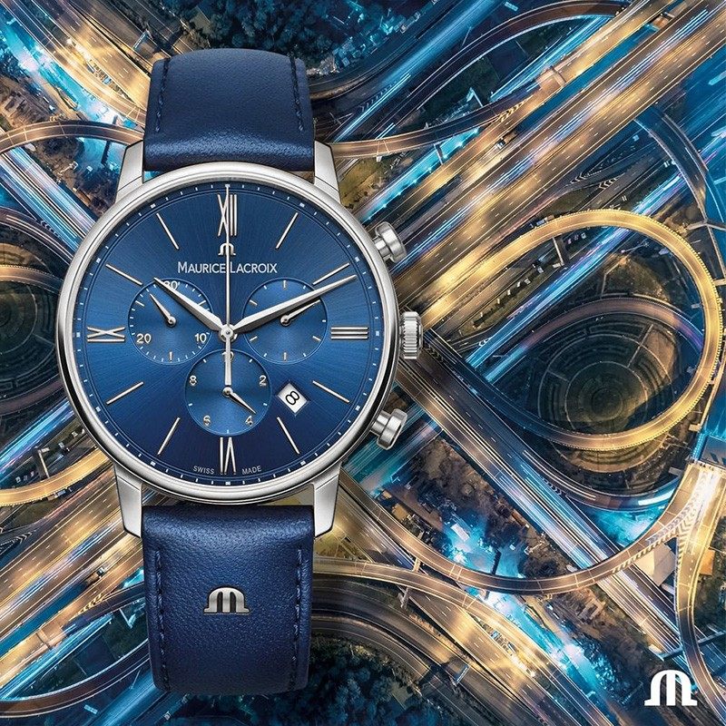 艾美MAURICE LACROIX瑞士石英机芯男表ELIROS系列时尚简约腕表