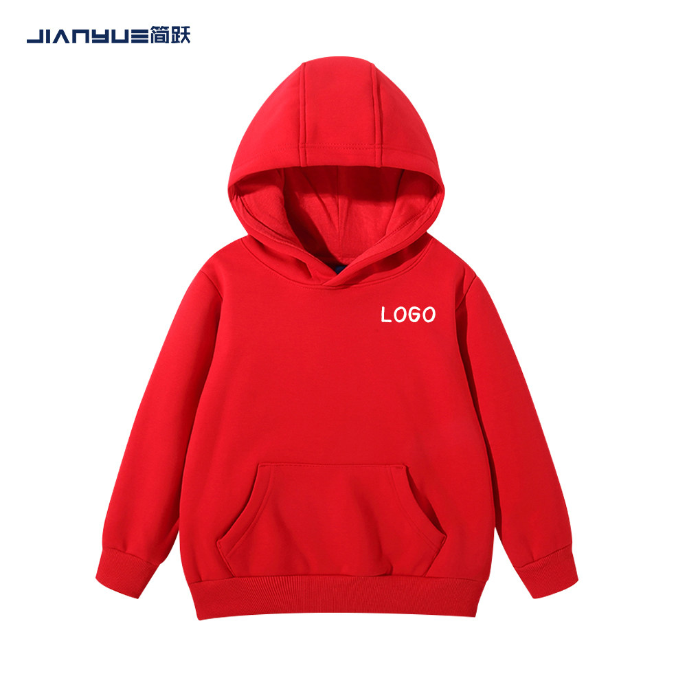 定制卫衣印logo儿童小学生运动会班服加绒加厚亲子装定制图片印字
