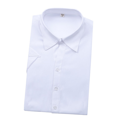 职业衬衫定制logo夏男女餐饮工作服班服地产正装制服面试短袖衬衣 - 图3