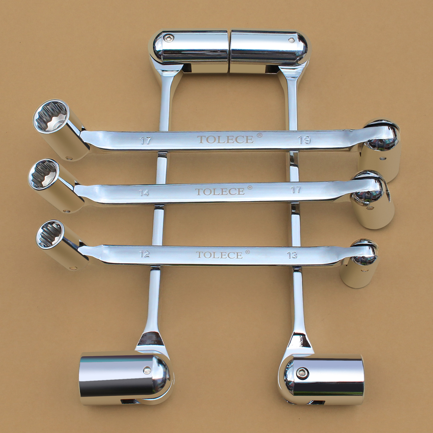 活动头套筒两用板手8-22mm双头令卜扳手套筒开口梅花扳手汽修工具 - 图0