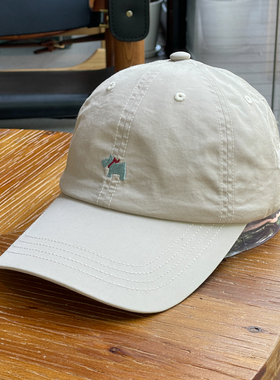 浅紫色可爱小狗刺绣棒球帽子女春夏秋季情侣款大头显脸小鸭舌帽男