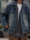 Nobodyknows Spring Japanese Vintage Washed denim jacket for men and women loose fitting trendy vintage jacket top