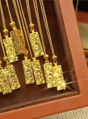 金店同款爆闪碎冰冰招财转运锁骨