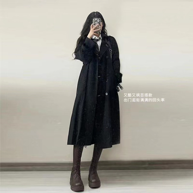 Long Korean style versatile coat