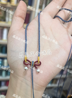 网红胖福蝴蝶结手工编织红绳项链女简约气质小众设计红绳礼物可爱