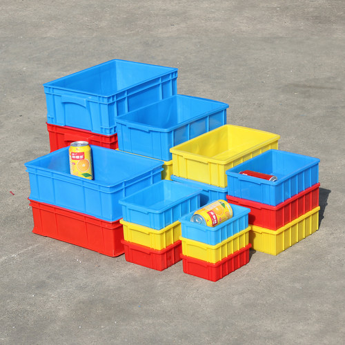 长方形塑料盒零件盒周转箱加厚五金工具箱螺丝盒红色不良品分类盒 - 图0