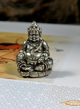 复古铜佛像黄财神摆件藏传招运进财手持摩尼宝吐宝鼠大肚佛小物件