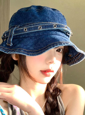 日系复古牛仔渔夫帽女202