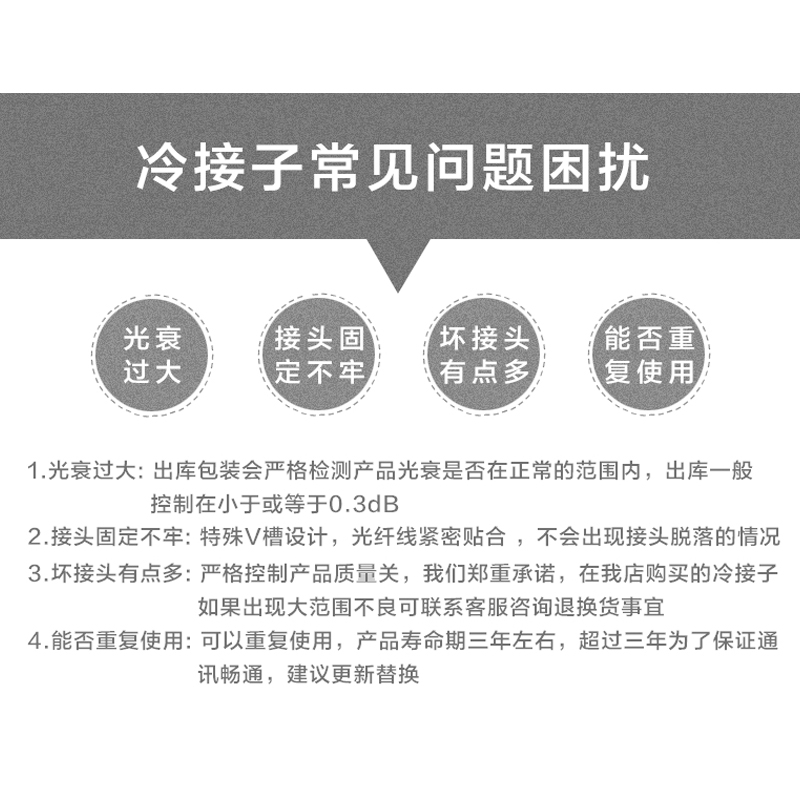 电信款SC冷接头冷接子光纤快速连接器FTTH皮线光千预埋式赠定长器 - 图3