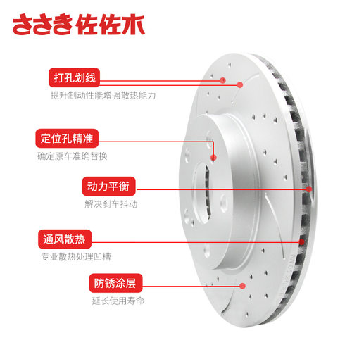 佐佐木打孔刹车盘适用比亚迪秦F0 F3  S6 S7元唐DM汉秦PLUS宋plus - 图2
