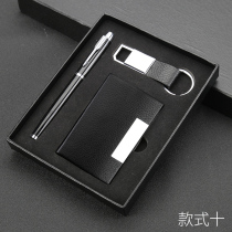 Creative Fashion Name Slice Clip Key Button Signature Pen Suit Gift Box Exhibition Business Gift gift Custom LOGO
