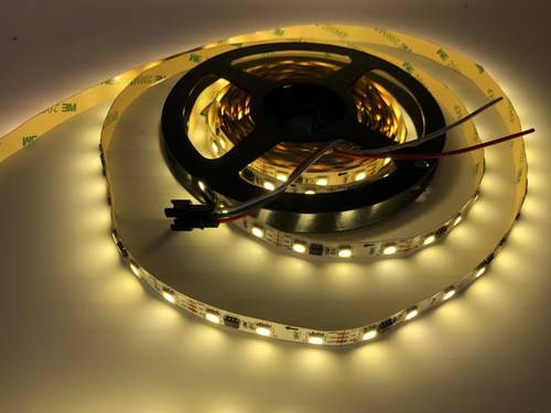 WS2811单色暖白60灯12V5050全彩LED通电跑马流水常亮线条灯带白光 - 图1