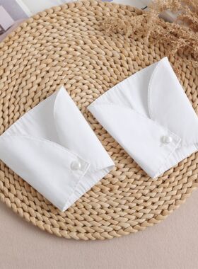 白色简约衬衣袖子装饰假袖口