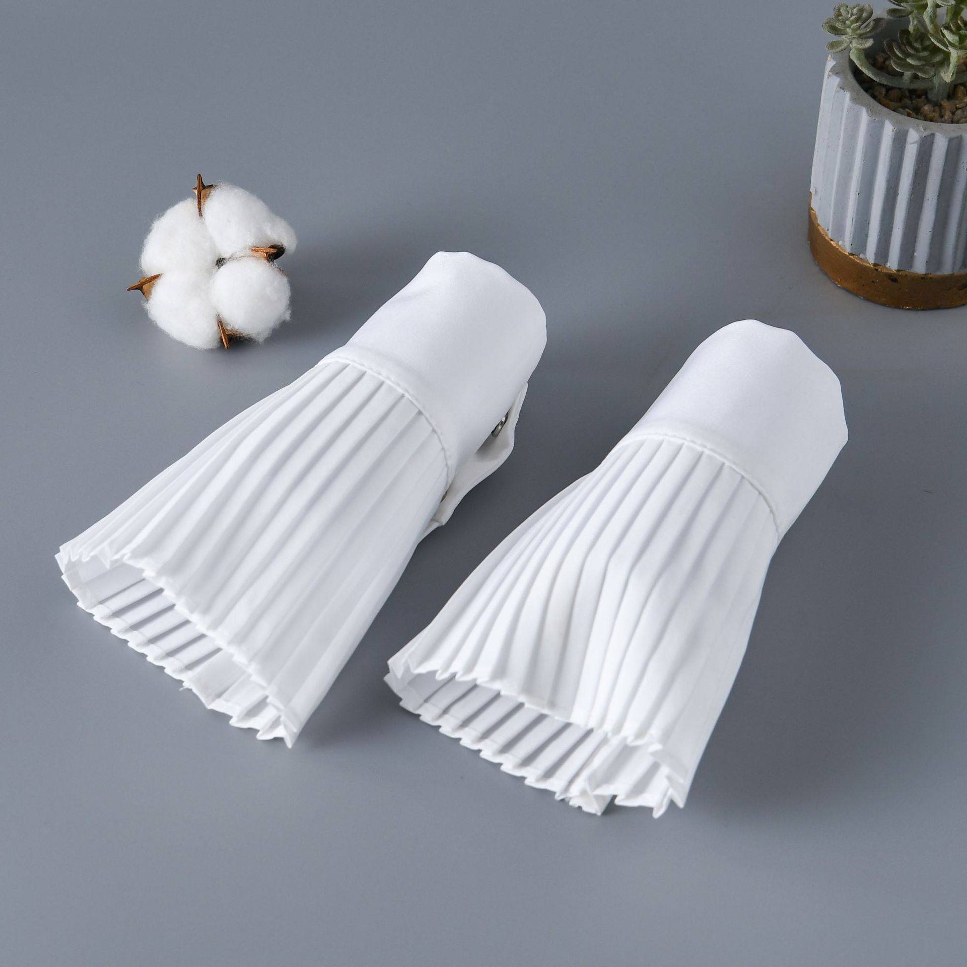 装饰假袖子女简约雪纺风琴褶百褶白色衬衫假袖毛衣卫衣配饰假袖口,淘宝优惠券,粉丝福利购,淘宝优惠卷