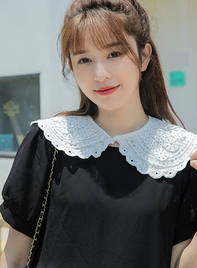 花边白色春夏棉质假领子