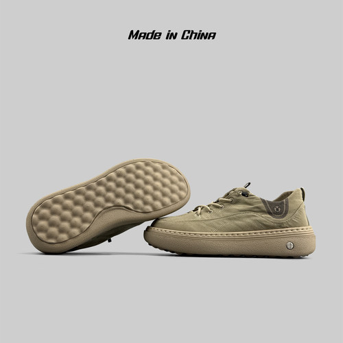 外贸男士轻奢高品质懒人板鞋一脚蹬厚底防滑耐磨轻便运动鞋乐福鞋 - 图1