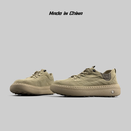 外贸男士轻奢高品质懒人板鞋一脚蹬厚底防滑耐磨轻便运动鞋乐福鞋 - 图0