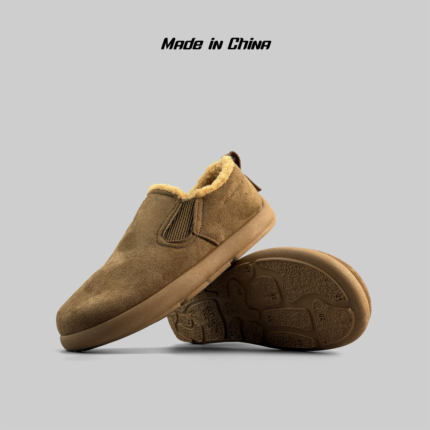 外贸男士冬季加绒保暖棉鞋懒人一脚蹬休闲板鞋防寒舒适毛绒运动鞋,淘宝优惠券,粉丝福利购,淘宝优惠卷