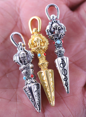 藏银文玩金刚杵春韩饰品
