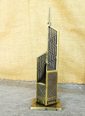 中国银行大厦模型摆件