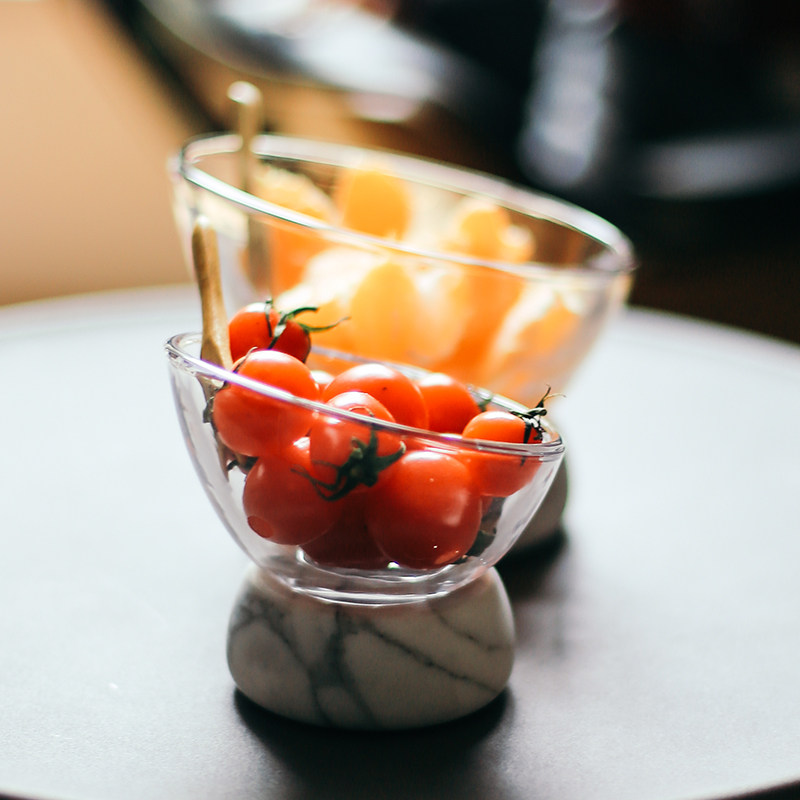 非非半球玻璃斜口碗家用水果沙拉甜品碗配菜碗蘸料碗大理石底座套,淘宝优惠券,粉丝福利购,淘宝优惠卷