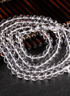 天然白水晶108颗佛珠手链